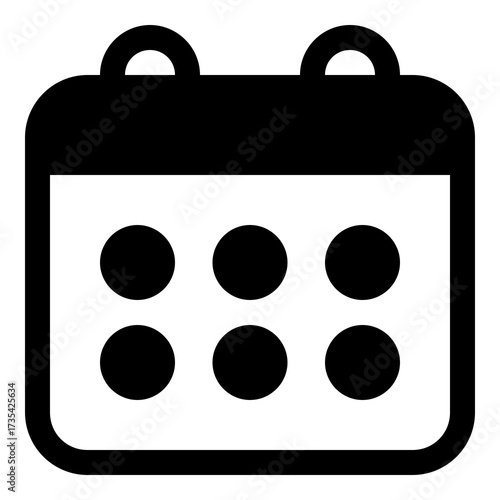 Calendar icon for scheduling and events
