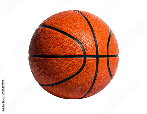 Wallpaper Mural A well-lit, textured orange ball with black lines for basketball, against black Torontodigital.ca