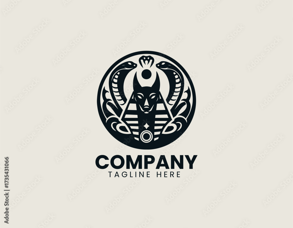 Obraz premium Anubis Cobra vector logo illustration
