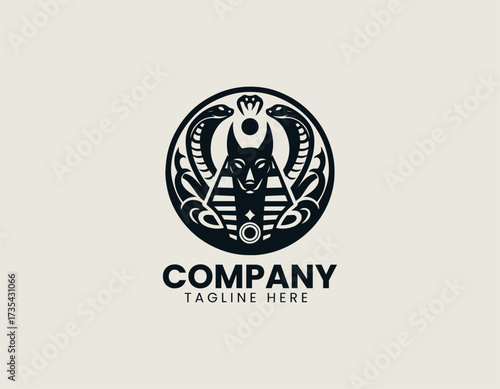 Anubis Cobra vector logo illustration