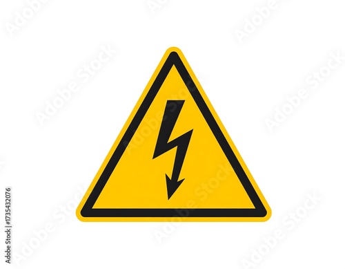 Free Download Yellow triangle warning sign with lightning bolt - GFXLoad