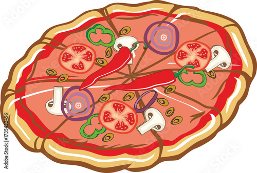 pizza with salami