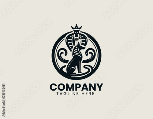 Anubis Cobra vector logo illustration