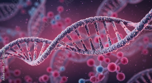 Synthetic DNA Helix - Genetic Engineering & Biotech