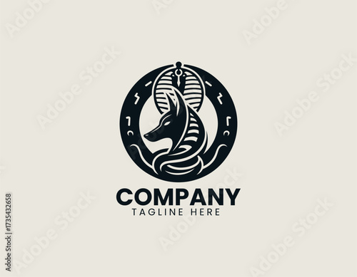 Anubis Cobra vector logo illustration