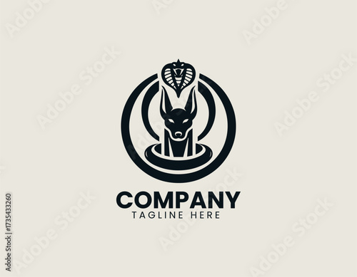 Anubis Cobra vector logo illustration