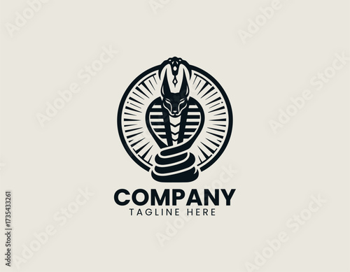 Anubis Cobra vector logo illustration