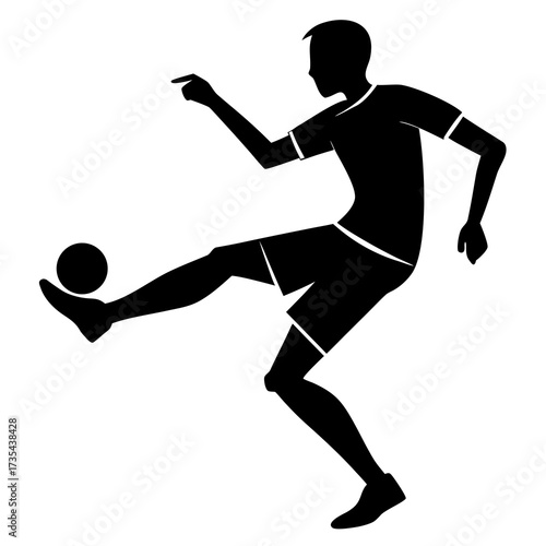 Soccer Player Silhouette Illustration