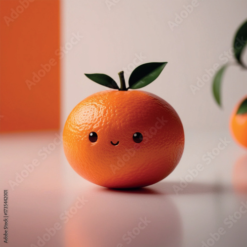 a vibrant and cute orange fruit  