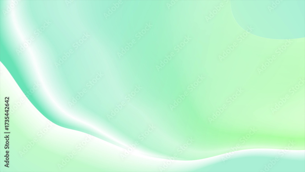 Fototapeta premium Abstract light green smooth liquid waves elegant background