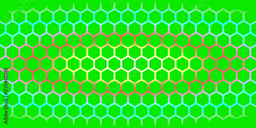 Hexagonal Abstract Technology Background. Hexagons Pattern for Hi-Tech Communication Design. Hi-tech Cyber Hexagon Sci-Fi Game Banner Grid. Nano Shield Pattern. Vector Illustration