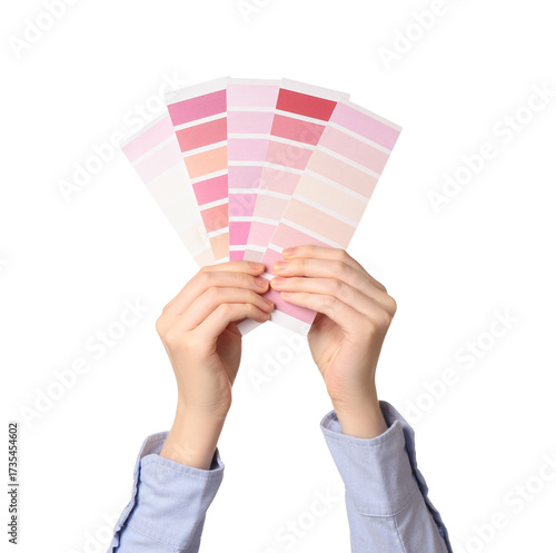 Female hands with color pal...