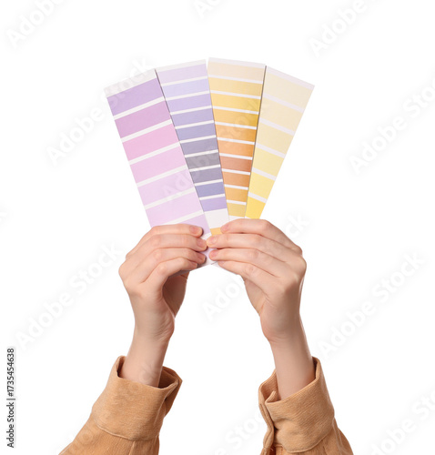 Female hands with color pal...