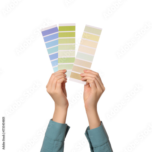 Female hands with color pal...