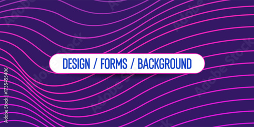 A design element. Vector graphics. Abstract illustration for the presentation and placement of various text information. A simple, elegant background with wavy lines.
