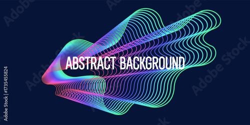 A design element. Vector graphics. Abstract illustration for the presentation and placement of various text information. A simple, elegant background with wavy lines.