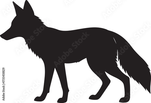  Wild Fox Silhouette Vector Illustration