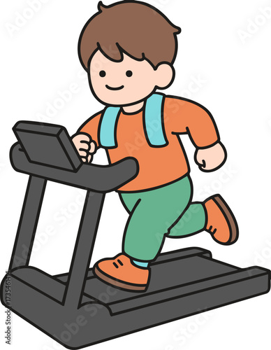 a man running on a treadmill