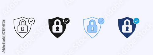 Privacy Icon Set Multiple Style Collection