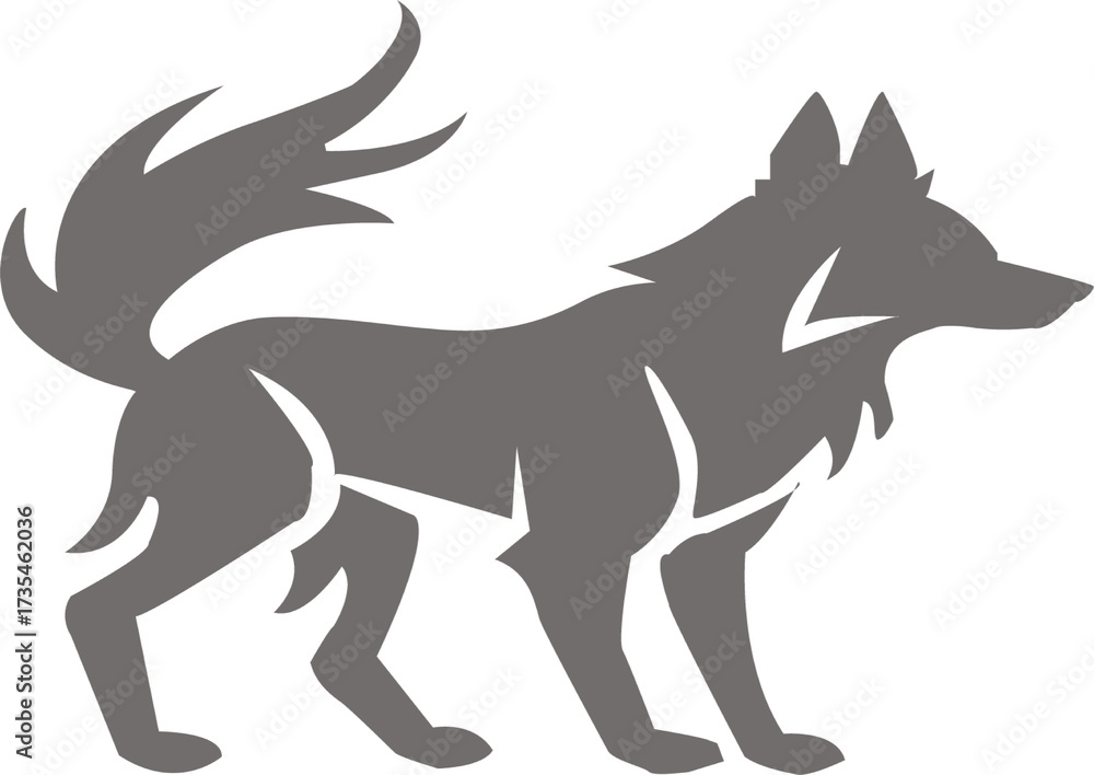Fototapeta premium wolf vinyl ready vector illustration