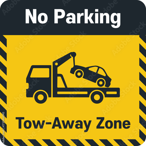 No Parking Tow-Away Zone Signs