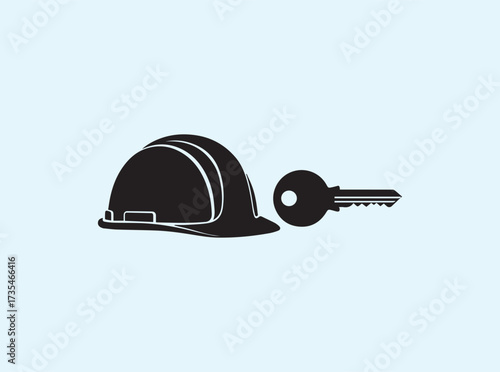 Minimalist Silhouette Icon Representing Project Completion
