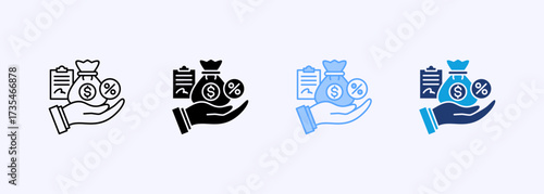 Loan Icon Set Multiple Style Collection