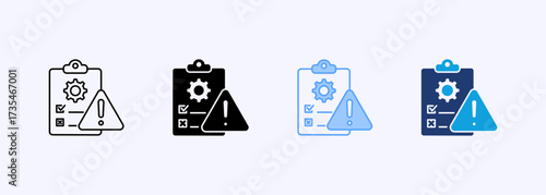 Risk Management Icon Set Multiple Style Collection