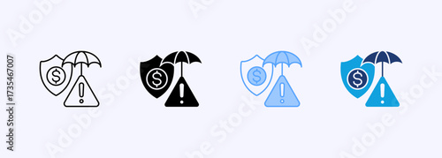 Crisis Management Icon Set Multiple Style Collection