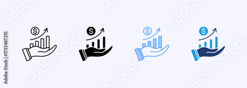 Growth Icon Set Multiple Style Collection
