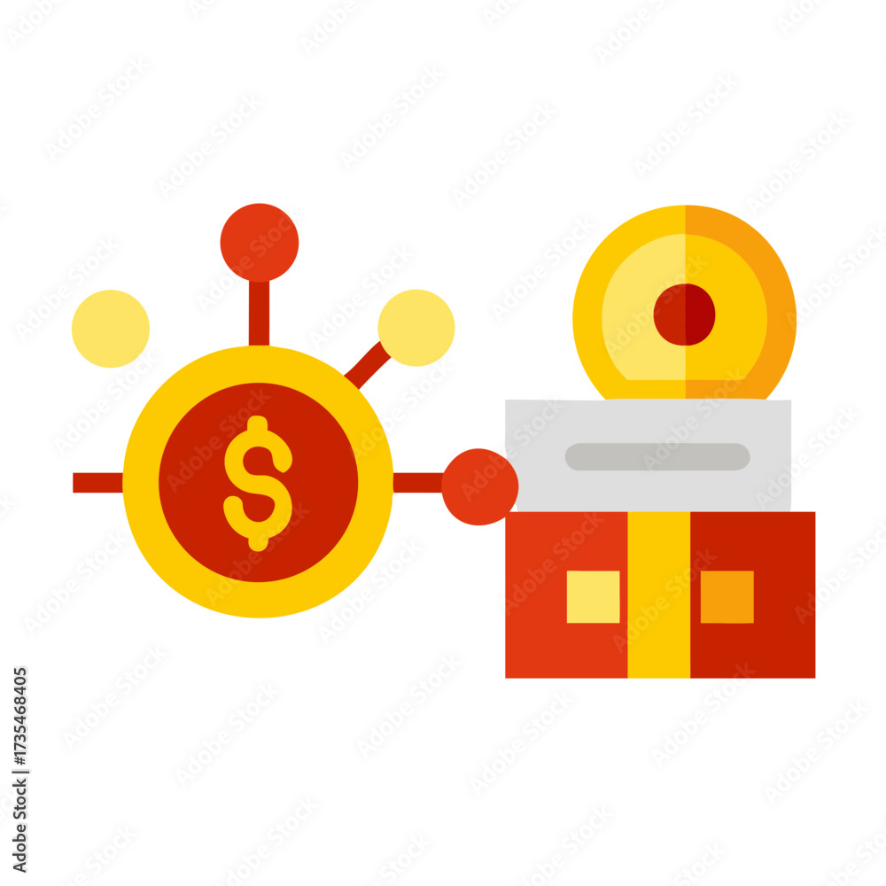 Obraz premium Modern Flat Design Financial and Banking Icon Set