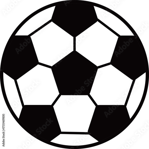 サッカーボールのアイコン　モノトーン