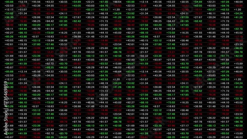 Concept business stock table with animated numerical currency data on a spreadsheet background, symbolizing finance, trading, analytics, and global economic activity in 4K video.