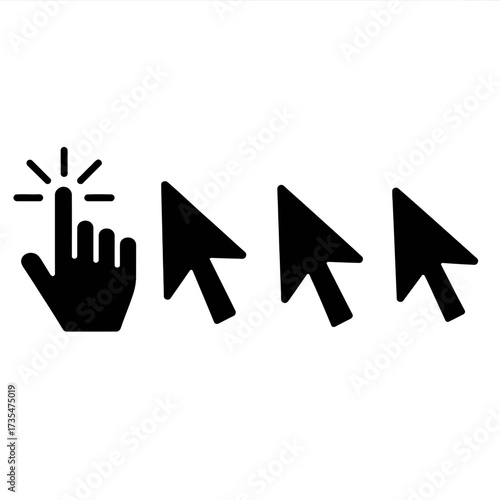 Click to choose your cursor icon for digital interface navigation and design enhancer today