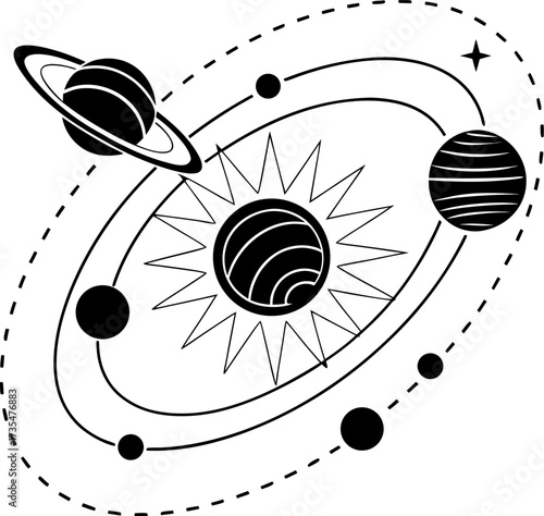 vector illustration of a solar system