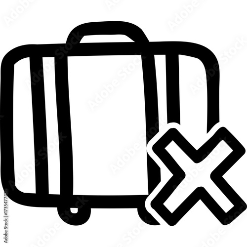Briefcase different style icon. Line, glyph and filled outline colorful version, outline and filled vector sign. Symbol, logo illustration. Vector graphics