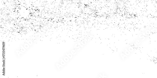 Black ink splash on a wet glass surface with a grunge texture