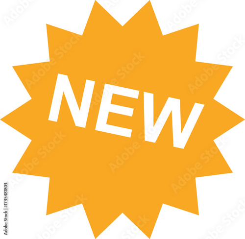 Eye Catching New Product Announcement Graphic with Bold Yellow Burst and Clean White Text for Market