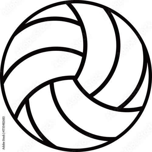 バレーボールのアイコン　モノトーン