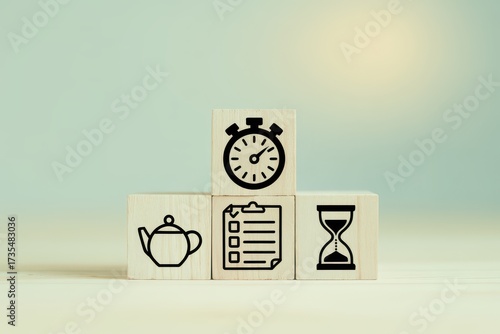 A strategic approach to productivity and time management, balancing tasks, deadlines, and scheduled breaks for efficiency