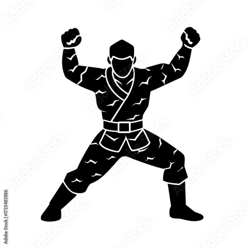japanese self defense force ranger in camouflage vector art