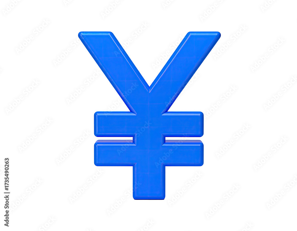 Obraz premium A blue, 3D rendered, currency symbol on a black background