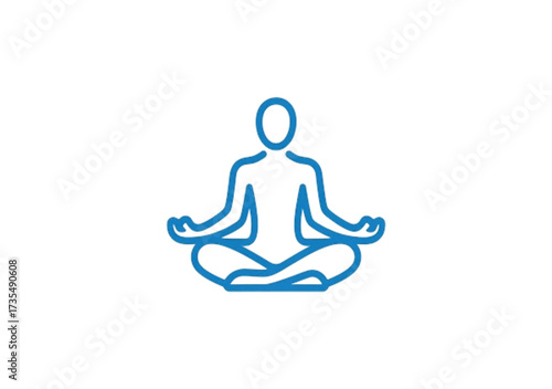 Minimal Yoga Pose Outline Icon