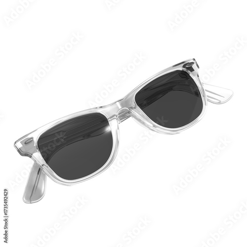 Sleek translucent sunglasses with a modern edge, perfect for summer fashion and stylish protection, essential accessory for sunny days and outdoor adventures