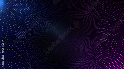 Abstract digital wave of dots