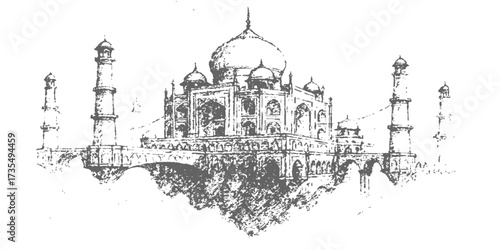 Black and white vector sketch of old architecture on a wall, capturing a vintage European town street illustration