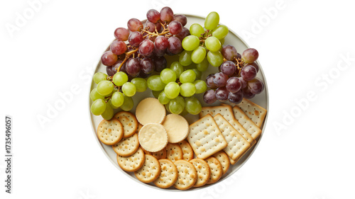 Fresh grapes and cheese crackers ready for your perfect party platter
