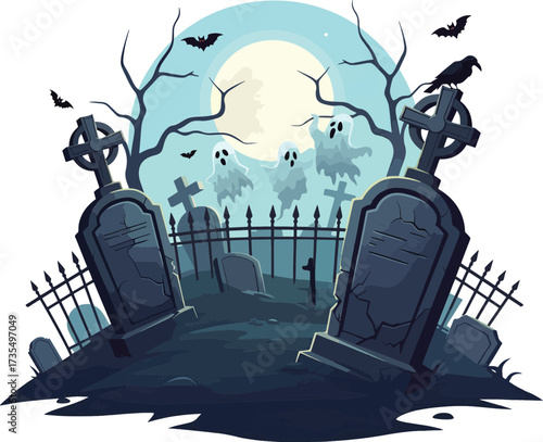Halloween Poster with Creepy Silhouette