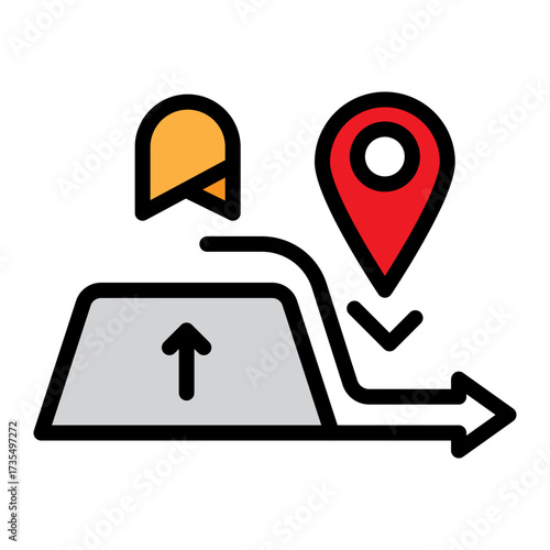 Evacuation Plan Vector Filled Icon Design