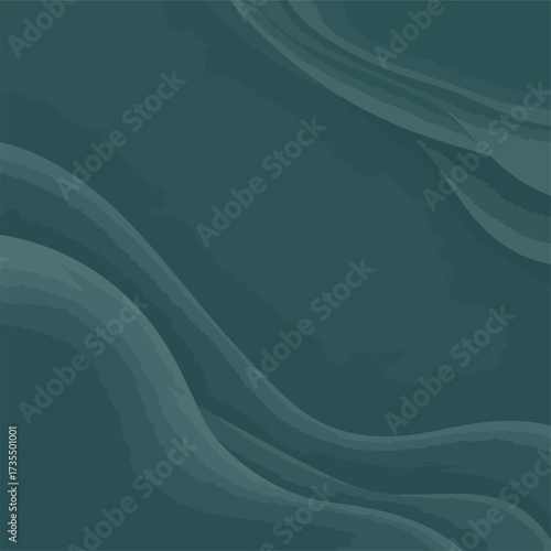 Abstract teal-colored background with flowing, wavy lines and soft gradients, creating a sense of depth.
